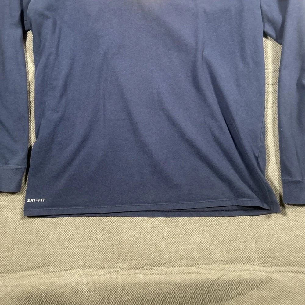 Michigan Wolverines The Nike Tee Long Sleeve Shirt Dri-Fit XL Blue Air Jordan